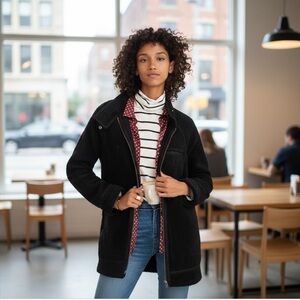 NWT Madewell Women’s Italian Sherpa City Grid Coat